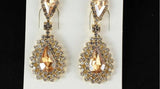 Pendientes de Gota con Orla de Cristal Engastado - 186581